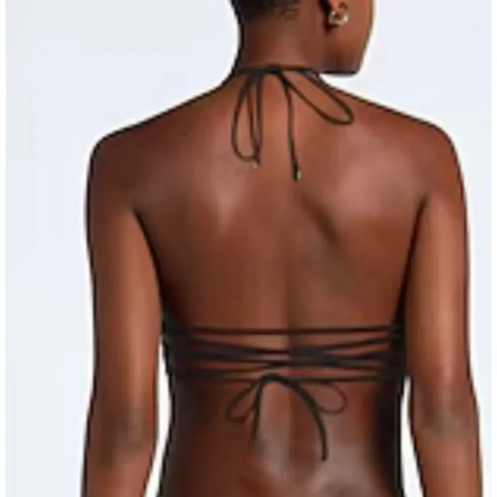 The Attico Animal Print Halter Bikini Top - Size XS-S